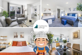 4 Bedroom Elegant House Near Peterborough City Center with Free Parking - Angus Suites by Contractor Lettings